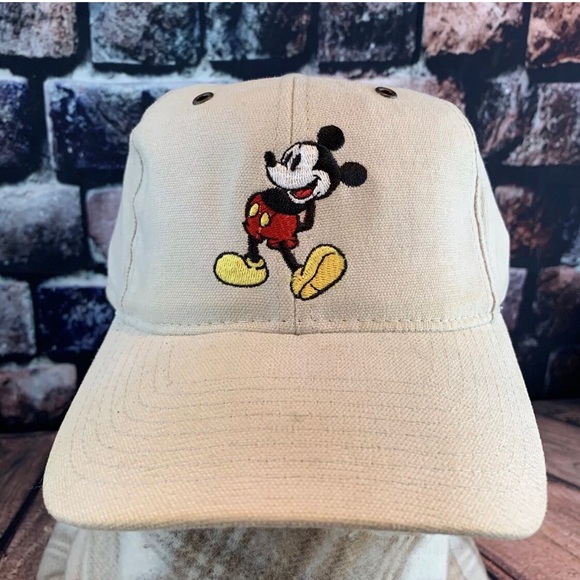 Walt Disney World Other - Disney World Mickey Mouse Hat Beige Cotton Canvas
